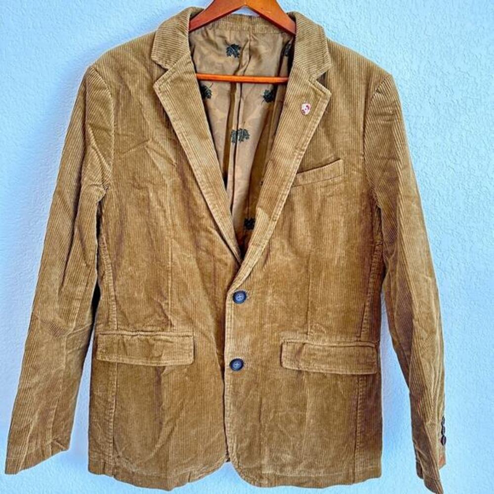Jeep Spirit 1941 Jacket Mens M Brown Sports Coat Corduroy‎ Elbow Patch
